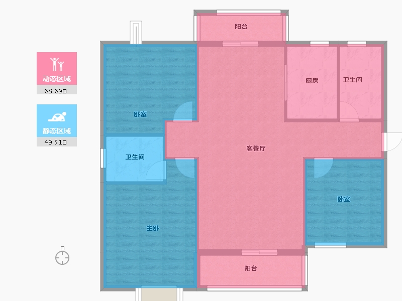 湖北省-孝感市-澴河盛都-108.04-户型库-动静分区