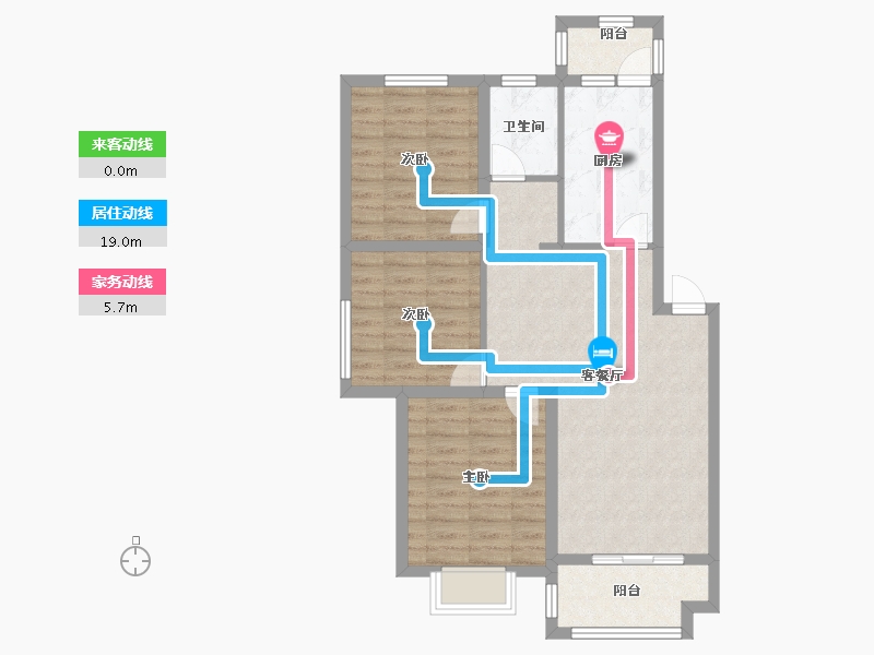 安徽省-宿州市-泗洲名城·观湖苑-78.00-户型库-动静线