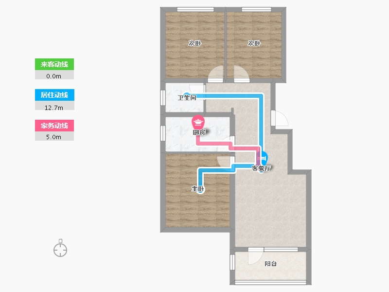 河北省-廊坊市-荣盛·阿尔卡迪亚·兰亭苑-81.60-户型库-动静线