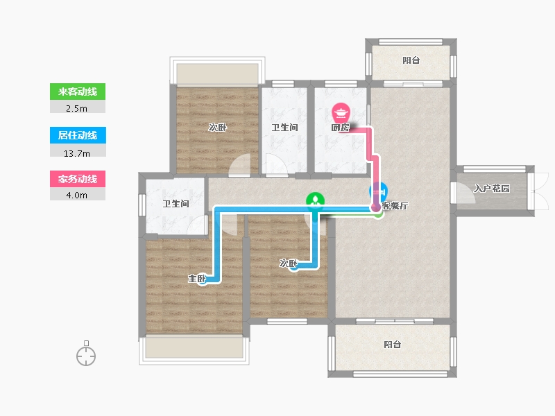 湖南省-邵阳市-天坤城南郡-98.39-户型库-动静线