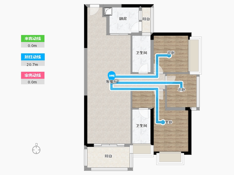 广东省-阳江市-恒隆御景山庄-92.00-户型库-动静线