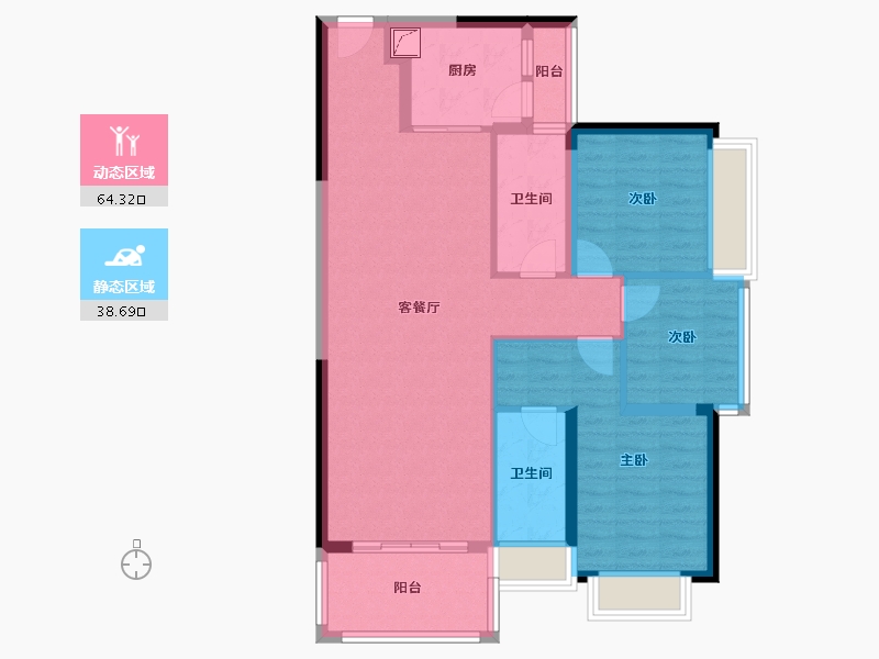 广东省-阳江市-恒隆御景山庄-92.00-户型库-动静分区