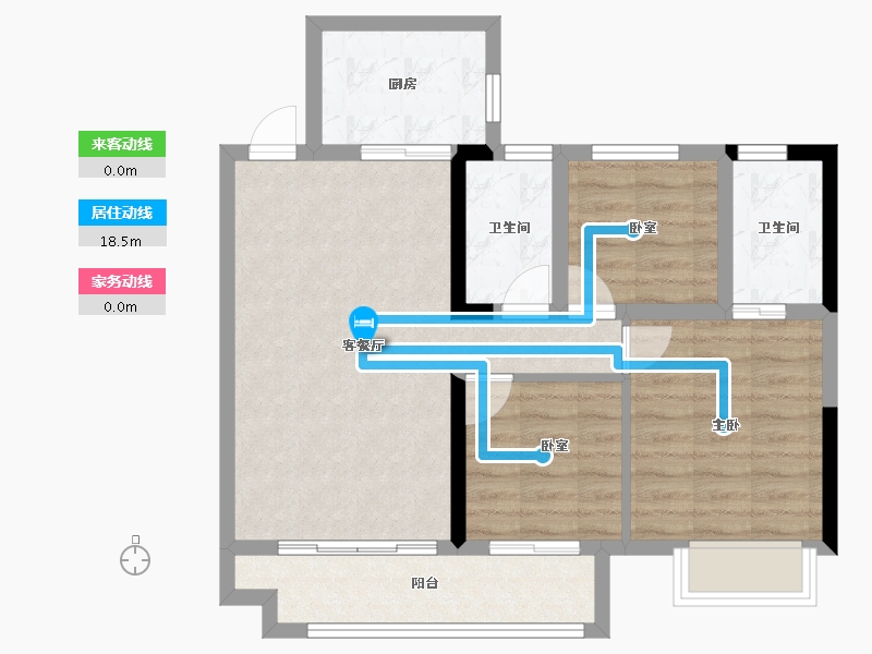 福建省-龙岩市-德兴世茂・印象缤江-71.20-户型库-动静线