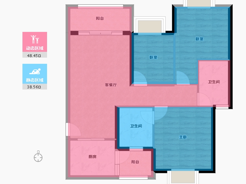 广西壮族自治区-防城港市-防城港恒大悦澜湾-77.60-户型库-动静分区