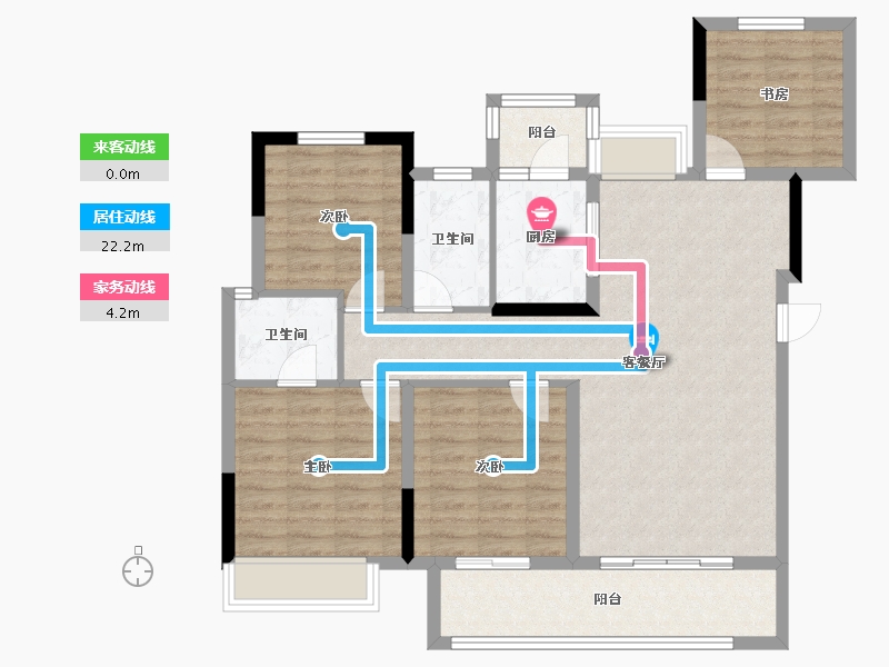 四川省-内江市-恒信·水岸名邸-99.20-户型库-动静线