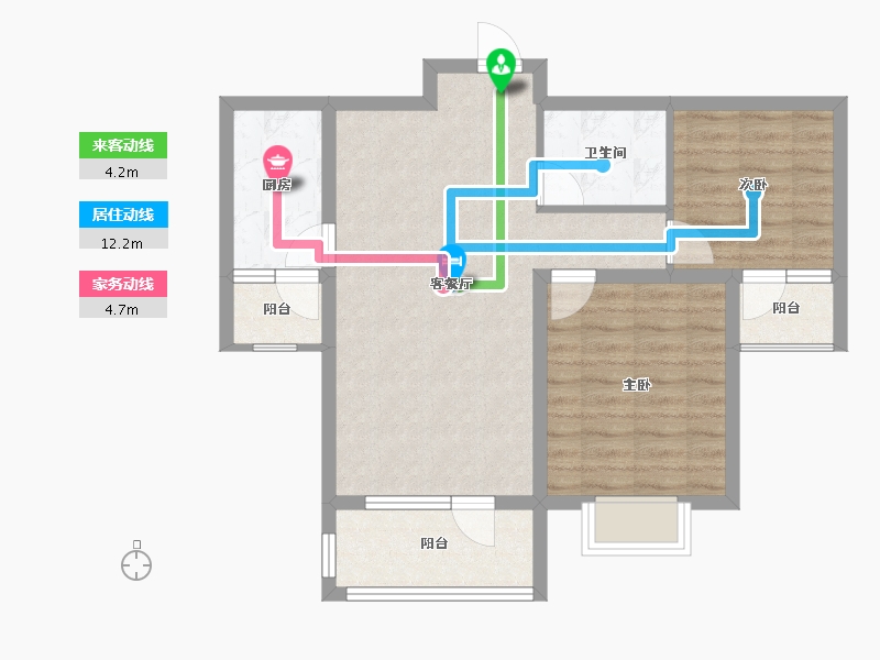 河北省-廊坊市-中远·佳成时代-68.99-户型库-动静线