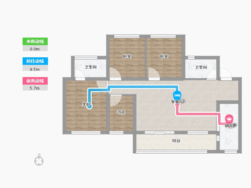 四川省-雅安市-正黄金域华府-84.80-户型库-动静线