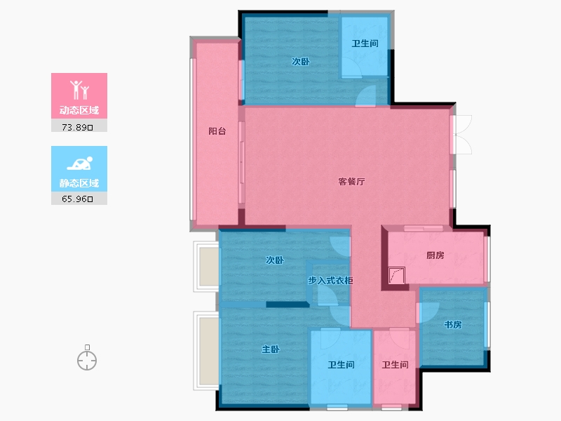 江苏省-南通市-中海·上东区-170.00-户型库-动静分区