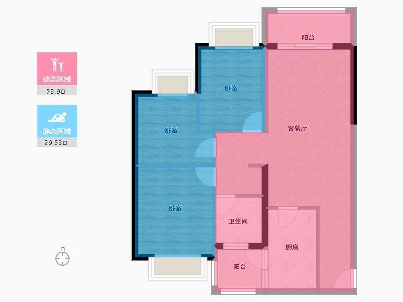 广西壮族自治区-防城港市-防城港恒大悦澜湾-74.40-户型库-动静分区