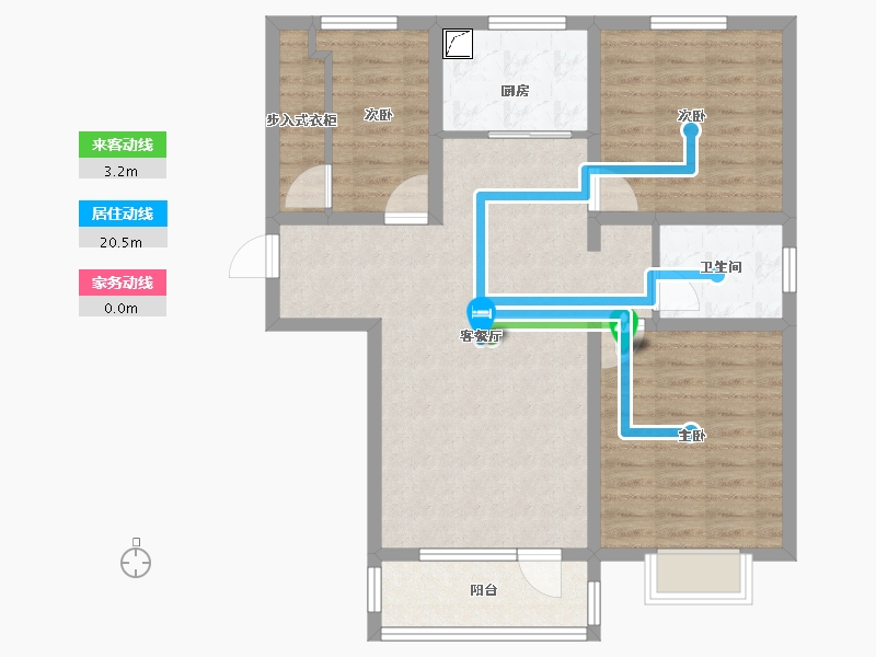 河北省-廊坊市-中远·佳成时代-86.33-户型库-动静线