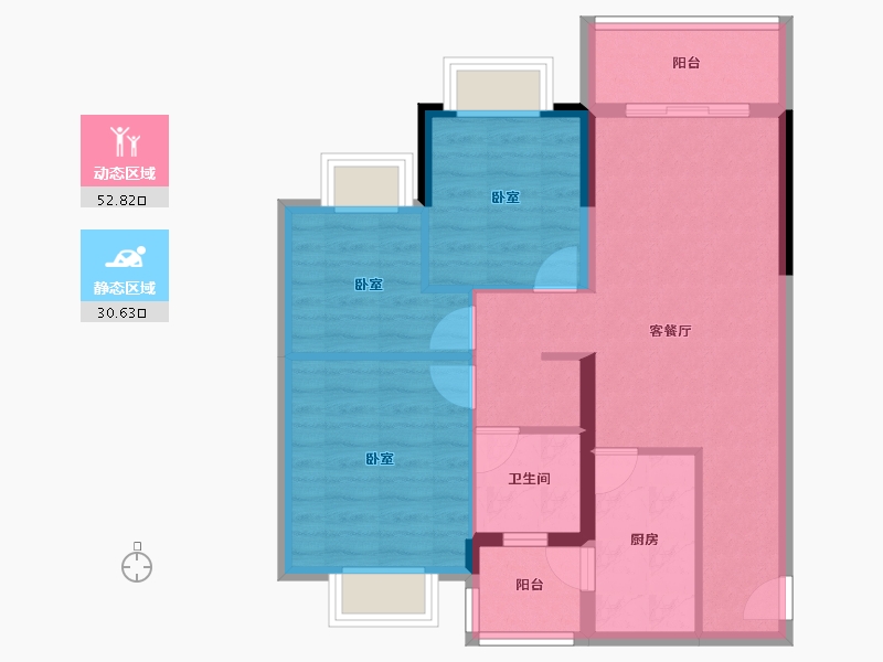 广西壮族自治区-防城港市-防城港恒大悦澜湾-74.40-户型库-动静分区