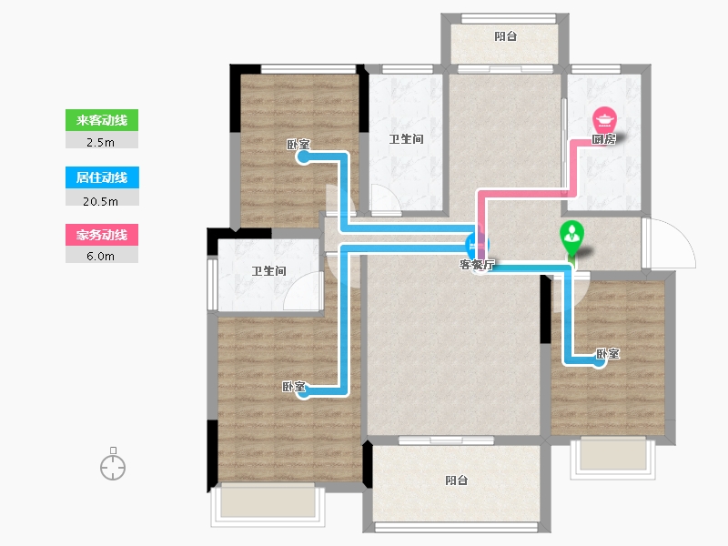 湖北省-随州市-广水山水国际-104.00-户型库-动静线