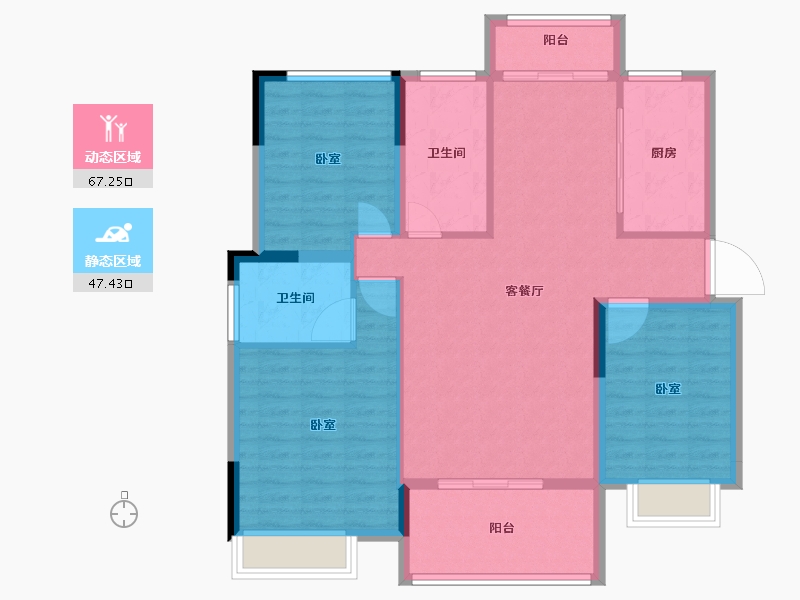 湖北省-随州市-广水山水国际-104.00-户型库-动静分区