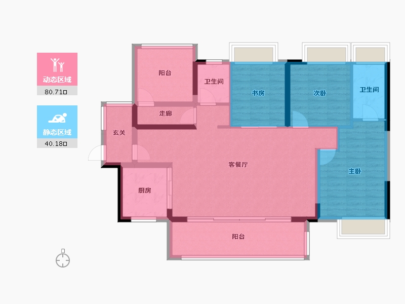 广东省-肇庆市-世茂滨江壹号-108.89-户型库-动静分区