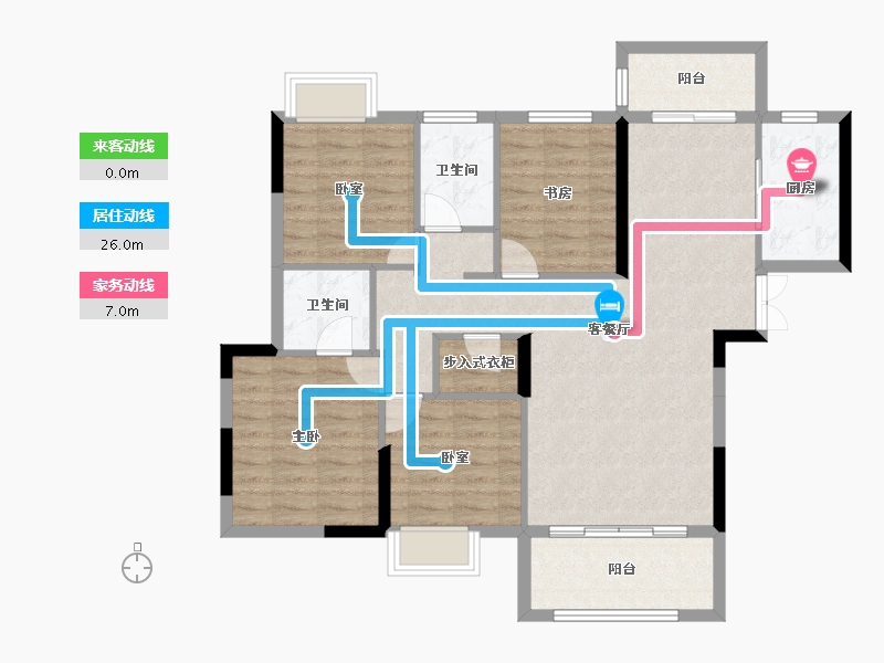 福建省-龙岩市-客都汇·金岸佳园-100.13-户型库-动静线