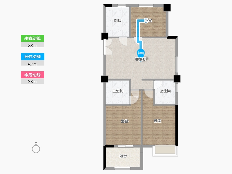 浙江省-温州市-金洋半岛-118.00-户型库-动静线