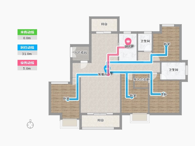 福建省-龙岩市-客都汇·金岸佳园-115.28-户型库-动静线