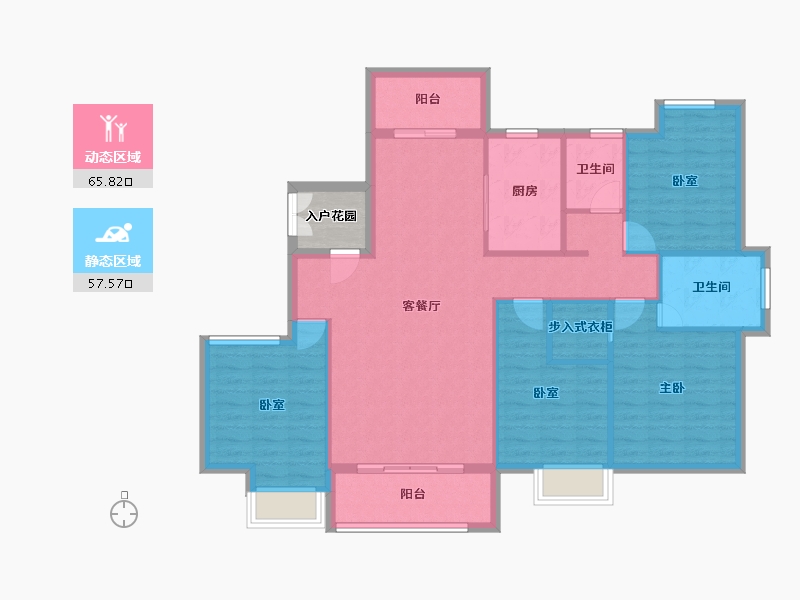 福建省-龙岩市-客都汇·金岸佳园-115.28-户型库-动静分区