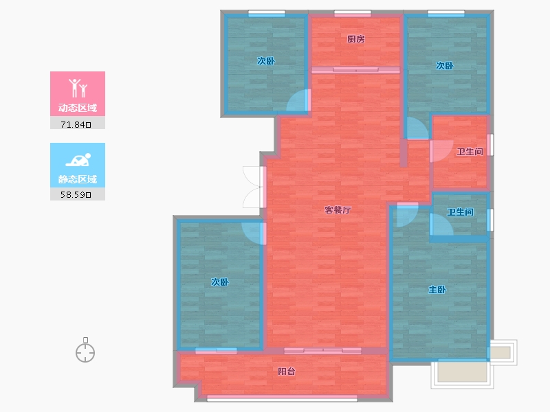 山东省-临沂市-房源·金域上府-117.65-户型库-动静分区