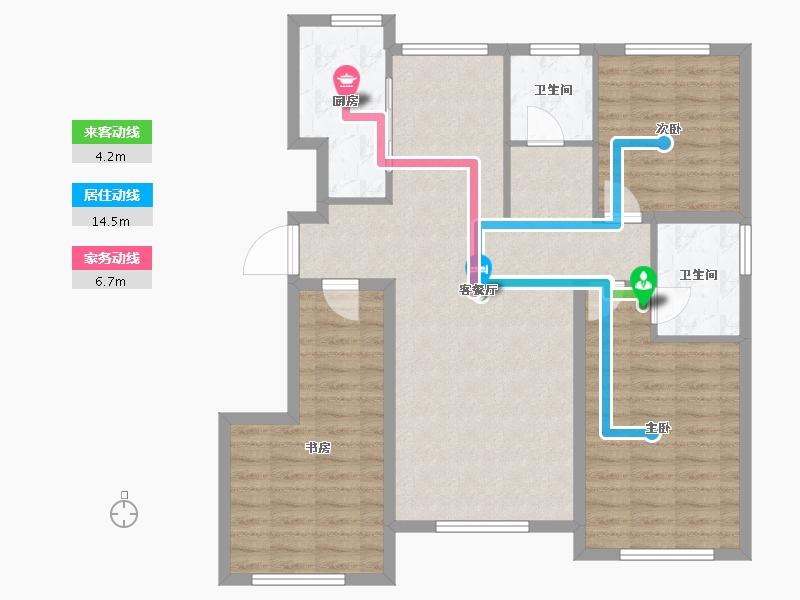 辽宁省-铁岭市-金城·山水源著-99.67-户型库-动静线