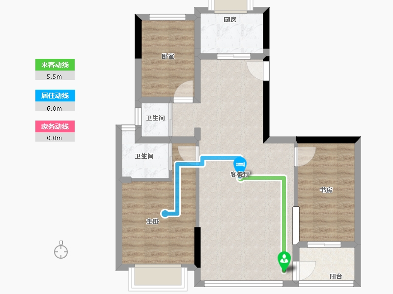 福建省-龙岩市-厦鑫·博览佰院-71.20-户型库-动静线