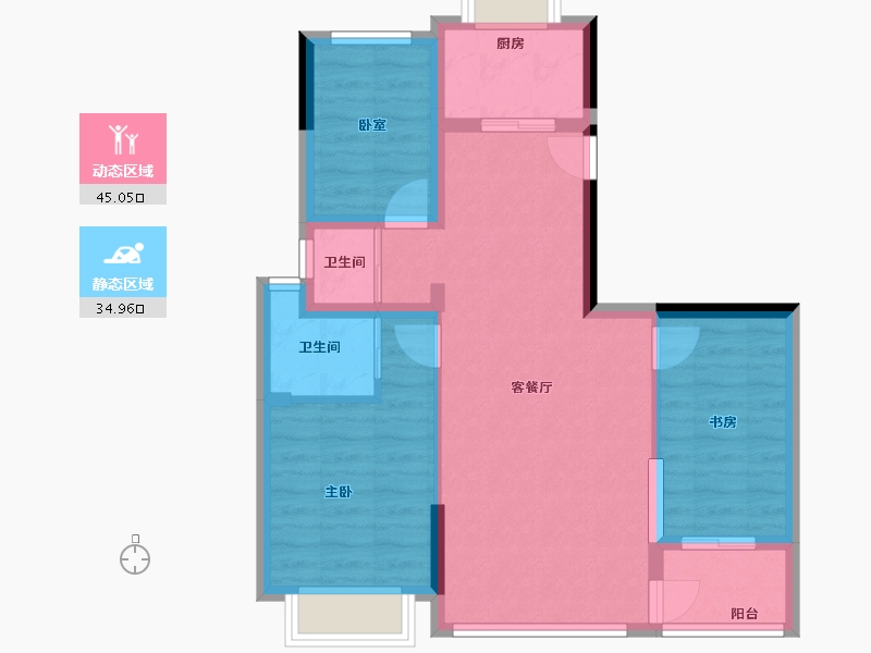 福建省-龙岩市-厦鑫·博览佰院-71.20-户型库-动静分区