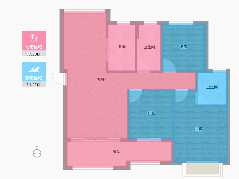 福建省-龙岩市-武平澜郡悦湖-80.00-户型库-动静分区