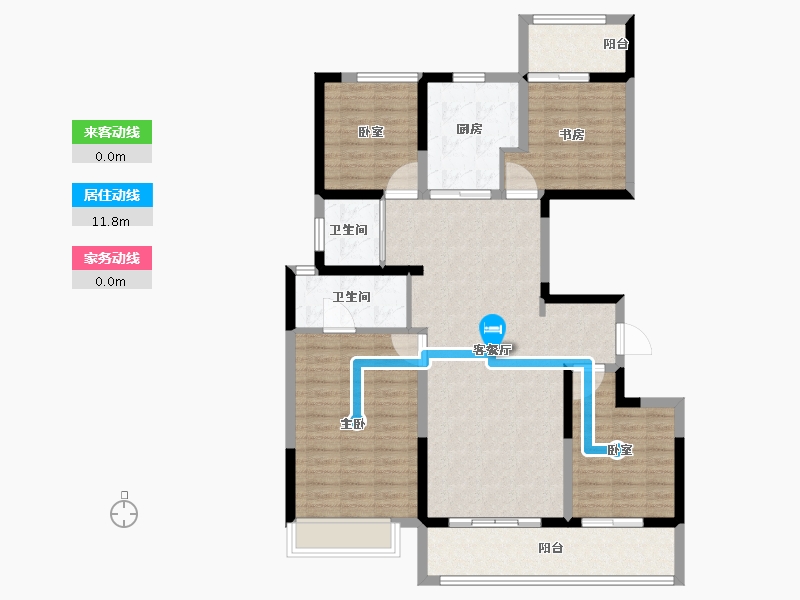 河南省-郑州市-万科·未来时光-114.41-户型库-动静线