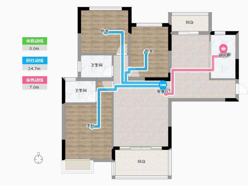 湖北省-随州市-广水山水国际-102.40-户型库-动静线