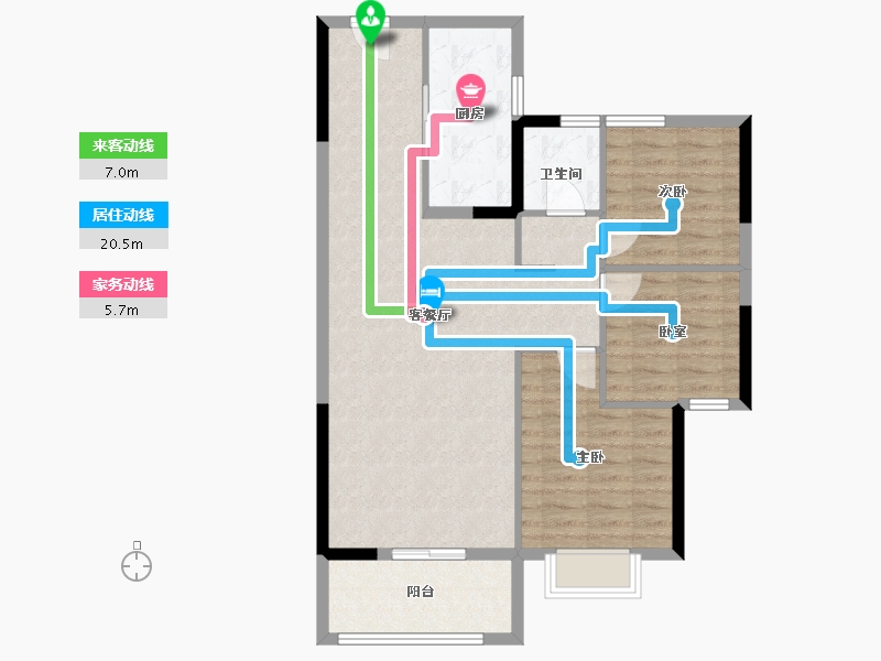 福建省-福州市-桂景城-88.00-户型库-动静线