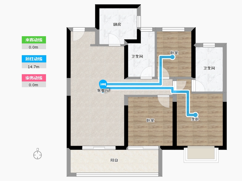 河南省-郑州市-新城·时光印象-80.00-户型库-动静线