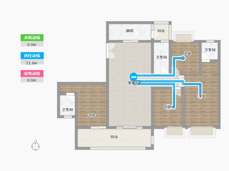 重庆-重庆市-湖山原著-124.00-户型库-动静线