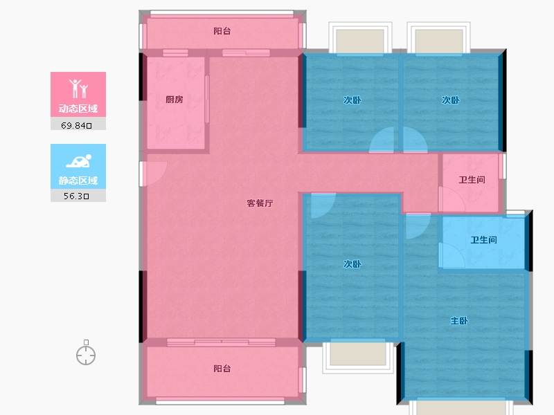 广东省-梅州市-熙和湾客天下-114.41-户型库-动静分区