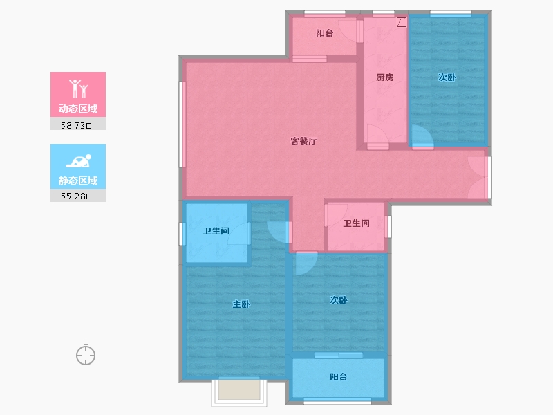 山东省-济南市-山景舜园-102.11-户型库-动静分区