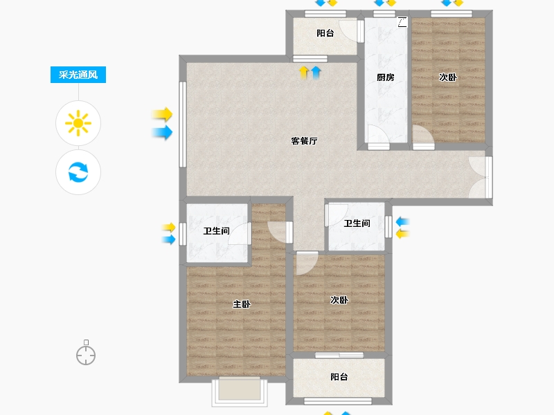 山东省-济南市-山景舜园-102.11-户型库-采光通风