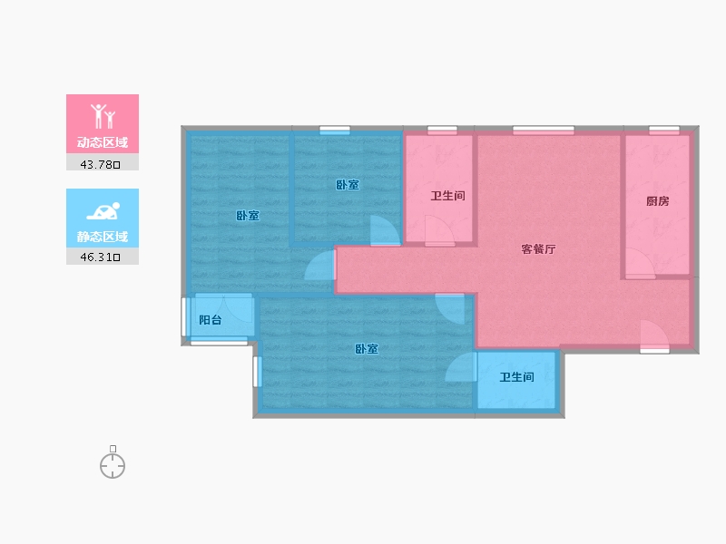 北京-北京市-公园6号-88.00-户型库-动静分区