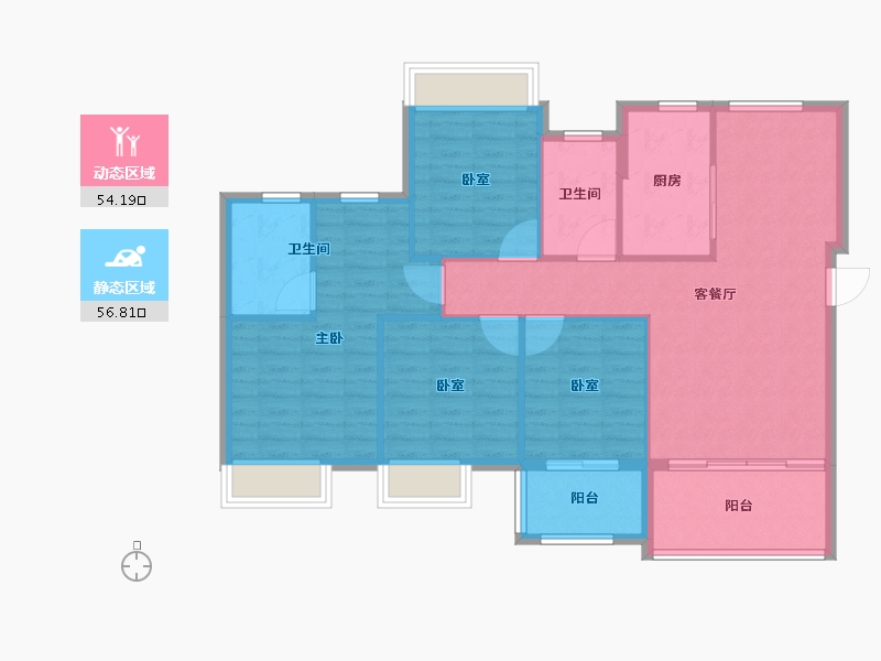 福建省-龙岩市-武平澜郡悦湖-101.00-户型库-动静分区