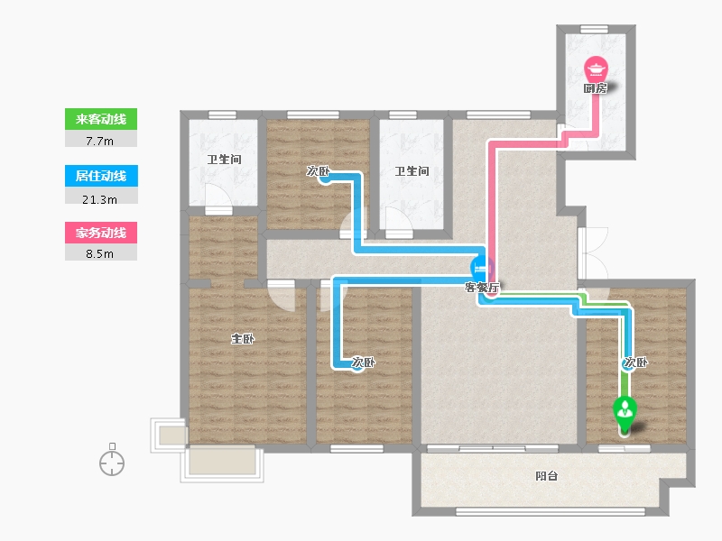 山东省-临沂市-房源·金域上府-125.73-户型库-动静线