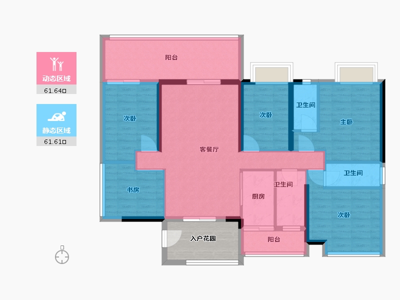 广东省-肇庆市-金凯盛誉城​-117.67-户型库-动静分区