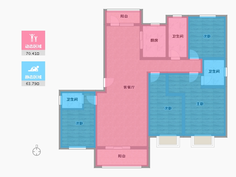 河北省-石家庄市-滨江荣盛华府-118.13-户型库-动静分区