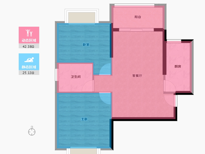 广西壮族自治区-防城港市-防城港恒大悦澜湾-60.80-户型库-动静分区