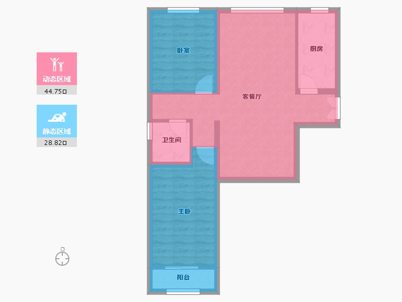 北京-北京市-韩建慧园-65.60-户型库-动静分区