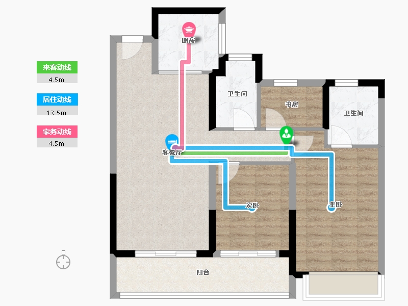 浙江省-温州市-荣安劝学里-79.68-户型库-动静线