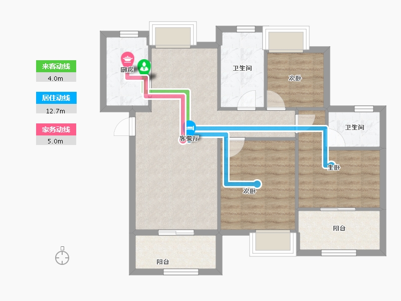 福建省-厦门市-国贸天成二期-75.20-户型库-动静线