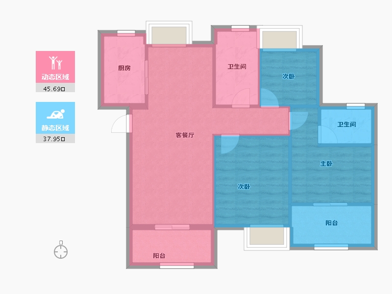 福建省-厦门市-国贸天成二期-75.20-户型库-动静分区