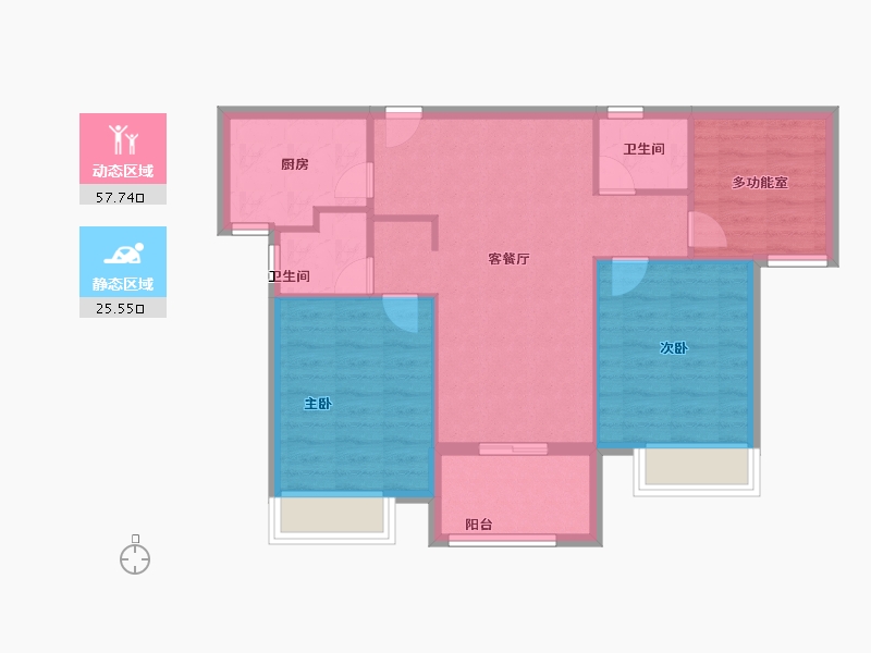 福建省-厦门市-国贸天成二期-75.20-户型库-动静分区