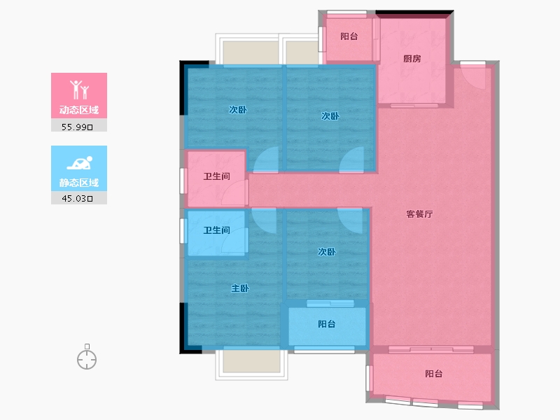 广东省-阳江市-平冈新城-91.21-户型库-动静分区