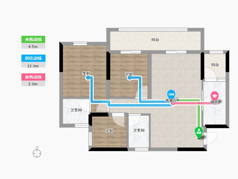 四川省-遂宁市-邦泰云玺-80.92-户型库-动静线