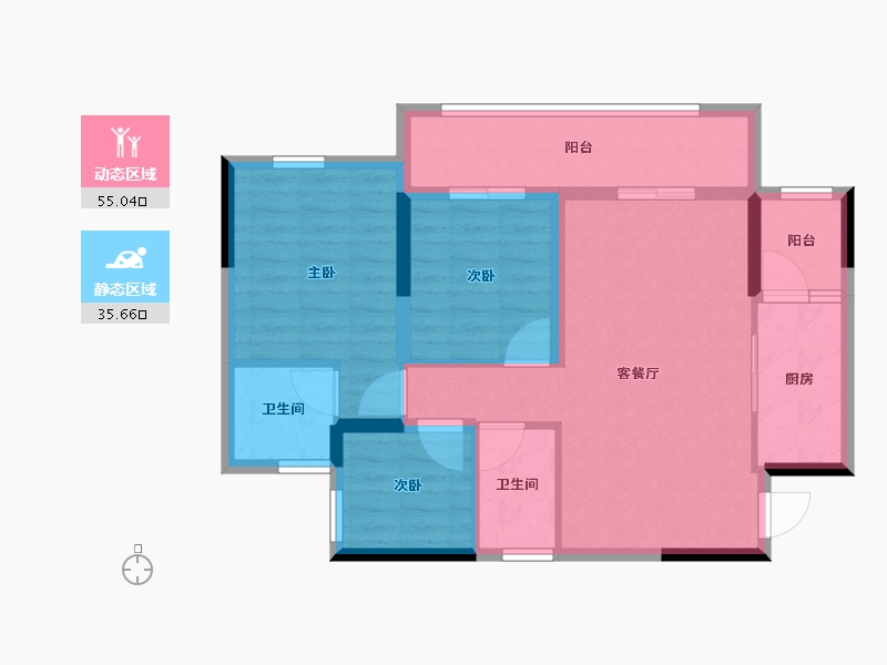 四川省-遂宁市-邦泰云玺-80.92-户型库-动静分区