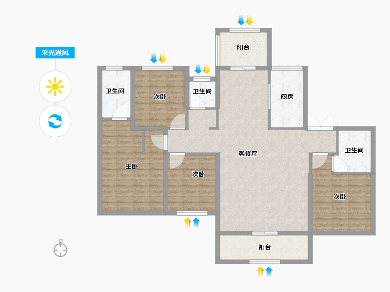 河北省-邢台市-邢台天山九峯-129.19-户型库-采光通风